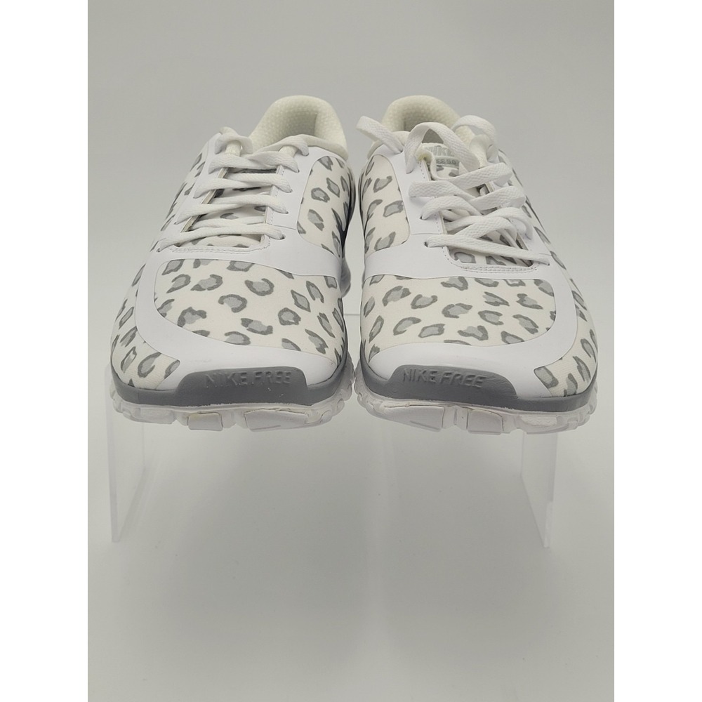 Nike Free Run 5.0 Womens Sz 12 White Wolf Grey Pure Platinum Blanc Snow Leopard - Picture 5 of 8
